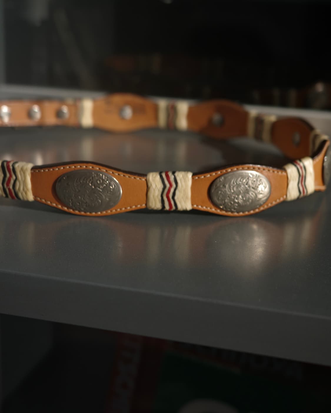 빈티지 휩 브레이드 웨스턴 툴링 벨트 상품이미지4