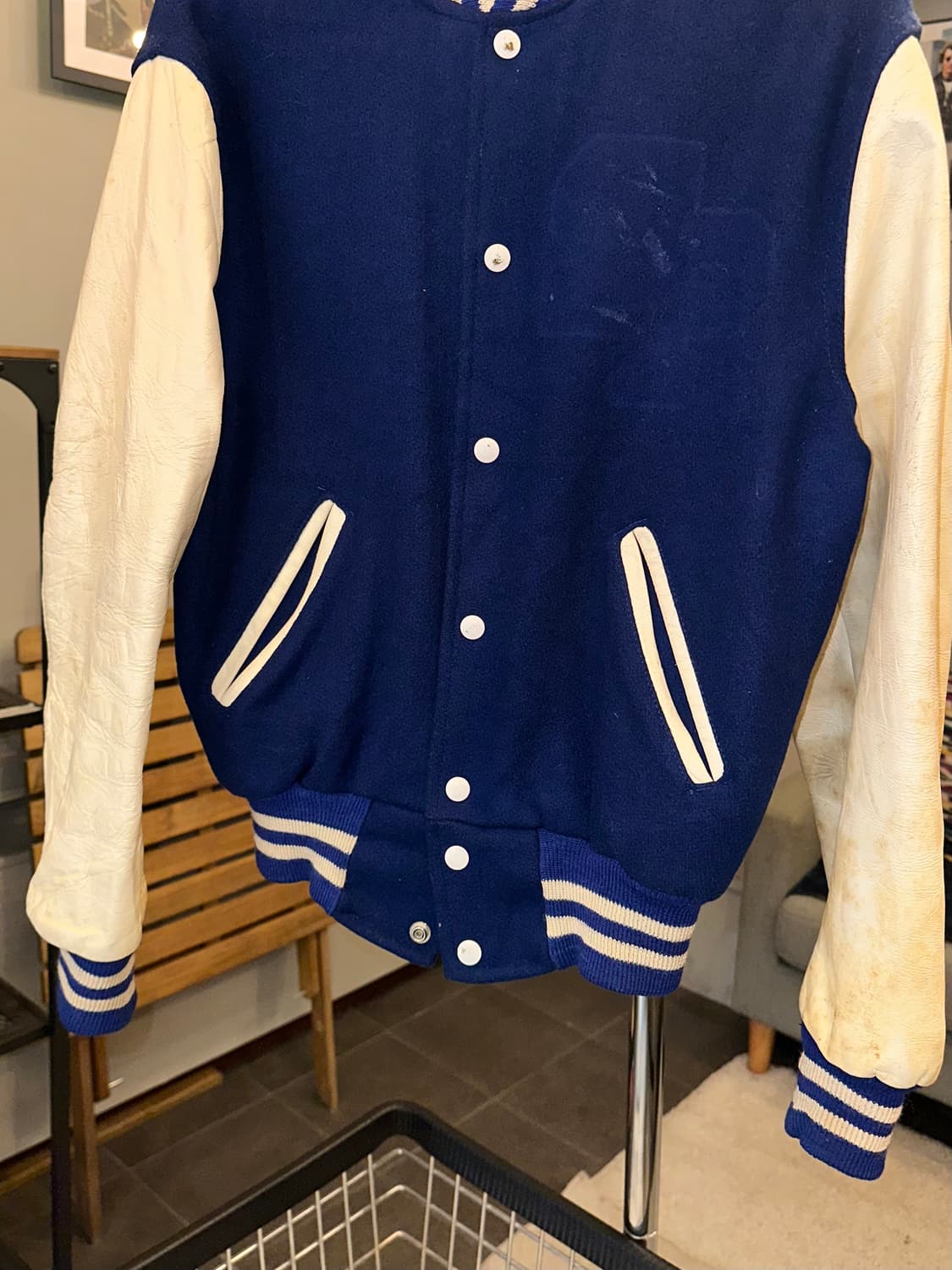 60-70’s Holloway leather varsity jacket 상품이미지7