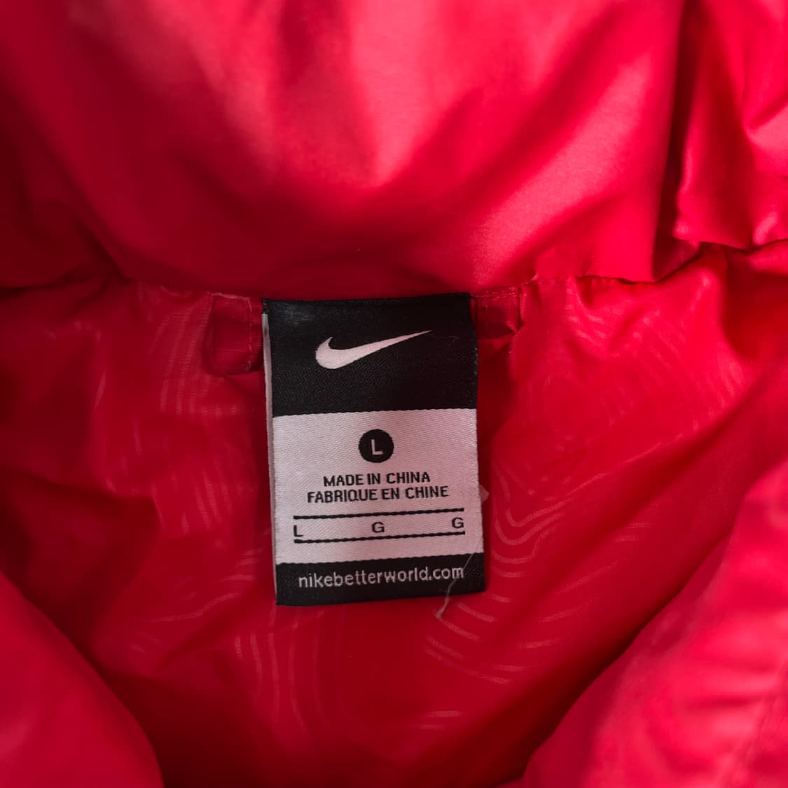 100 나이키 구스다운 레드 패딩 상품이미지3