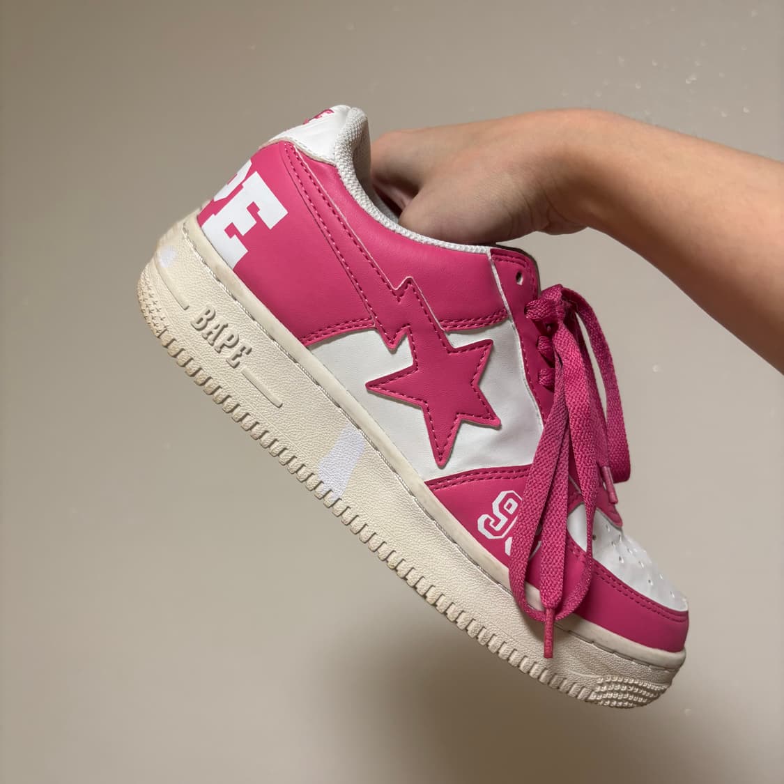 (극악매물) 베이프 스타 로우 93 핑크 상품이미지4