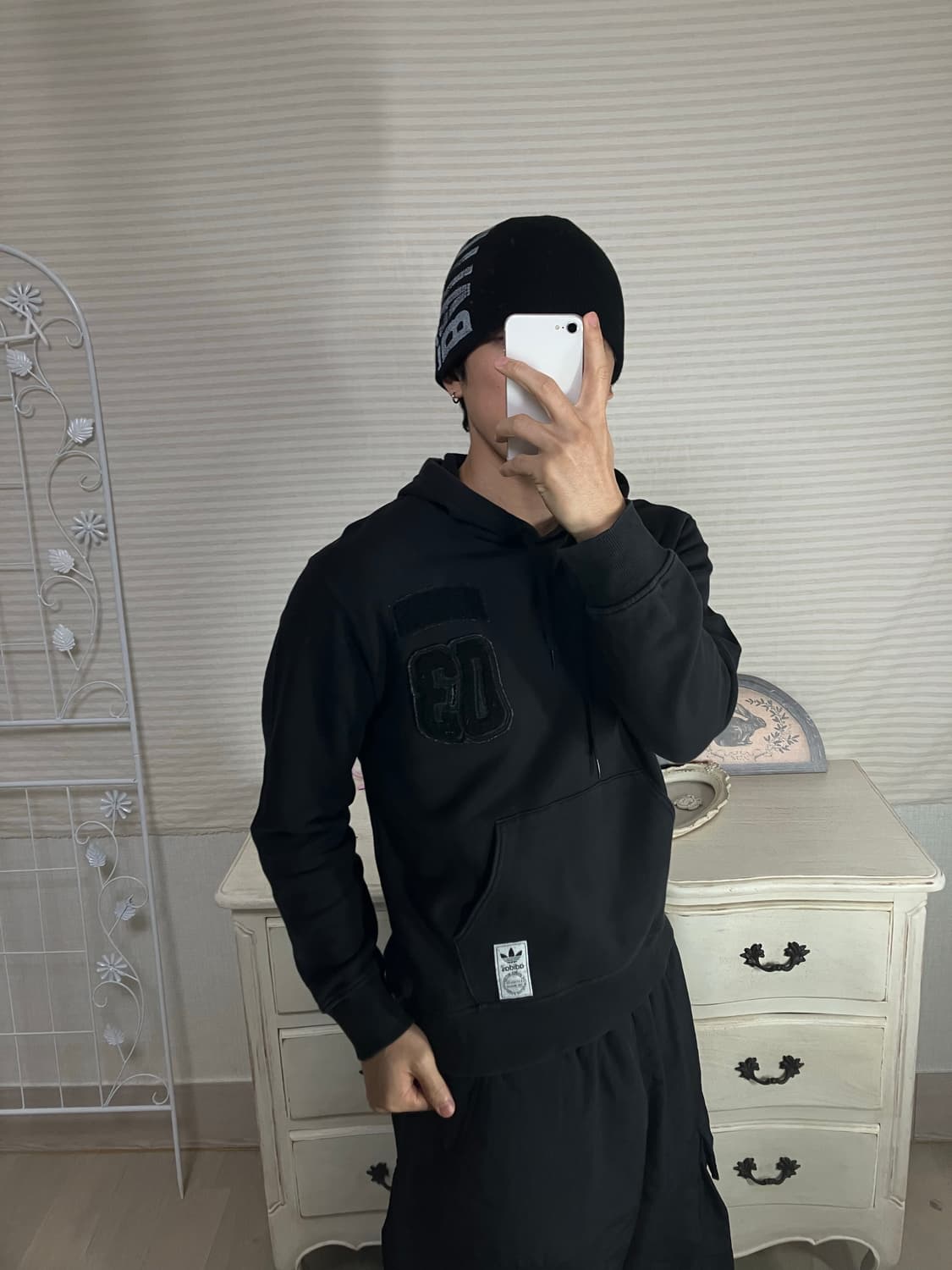 빈티지 아디다스 도넛 백 프린팅 후드 747 y2k 스트릿 갸루 펑키 상품이미지1