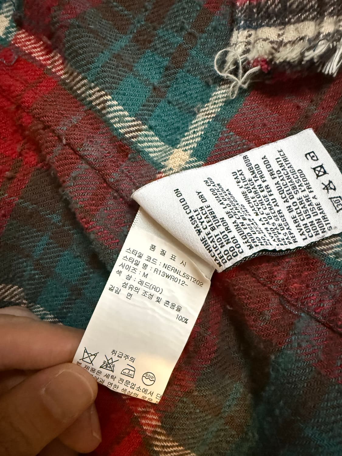 [M] R13 플란넬셔츠 알써틴 오버핏셔츠 상품이미지4