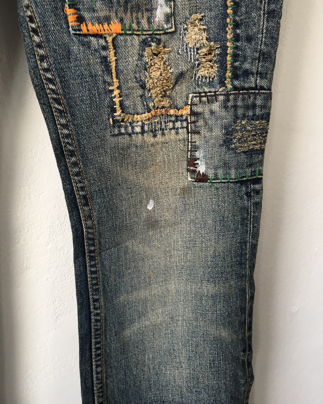 Grunge stitch point denim pants 상품이미지6