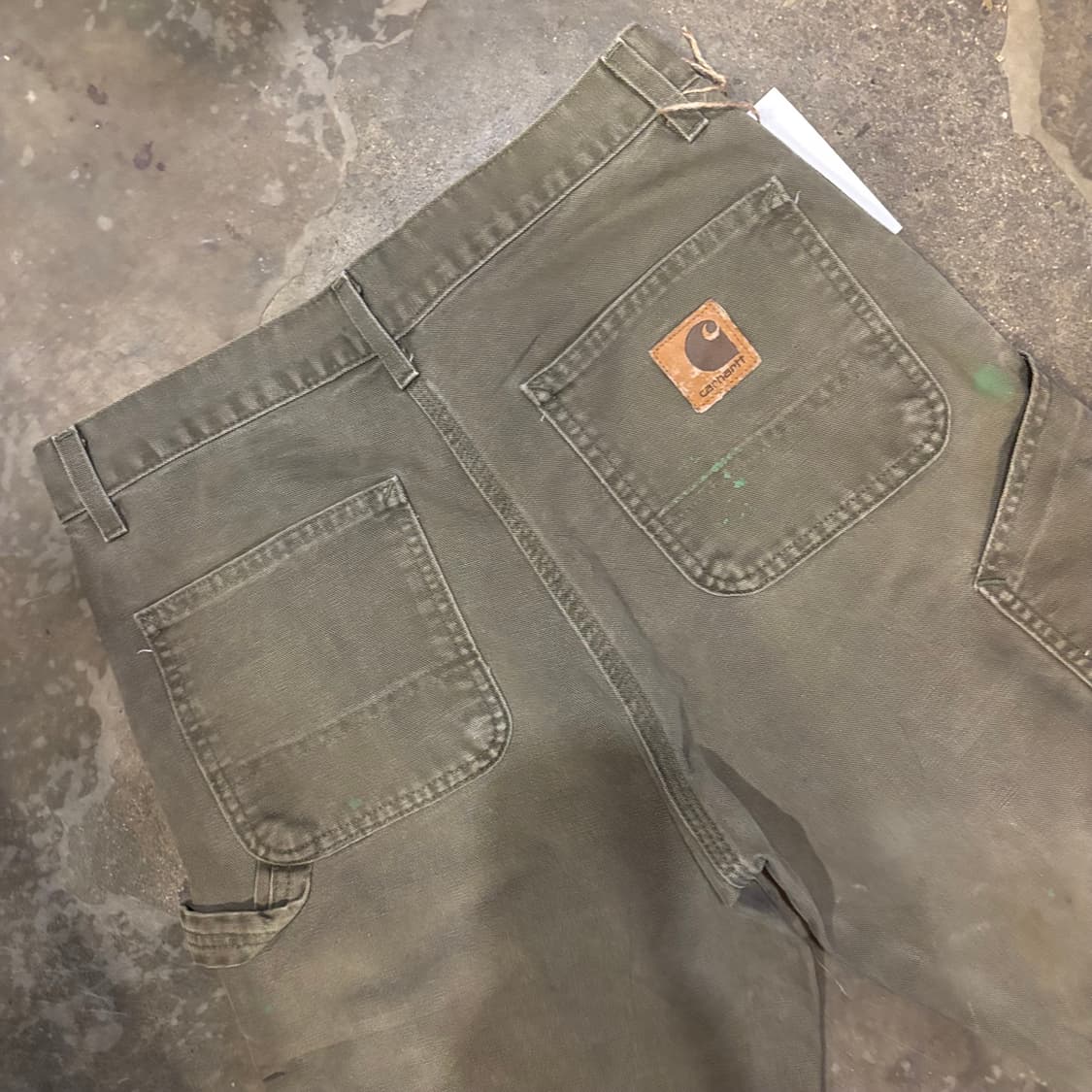 올드 칼하트 덕캔버스 싱글니 카펜터 상품이미지9