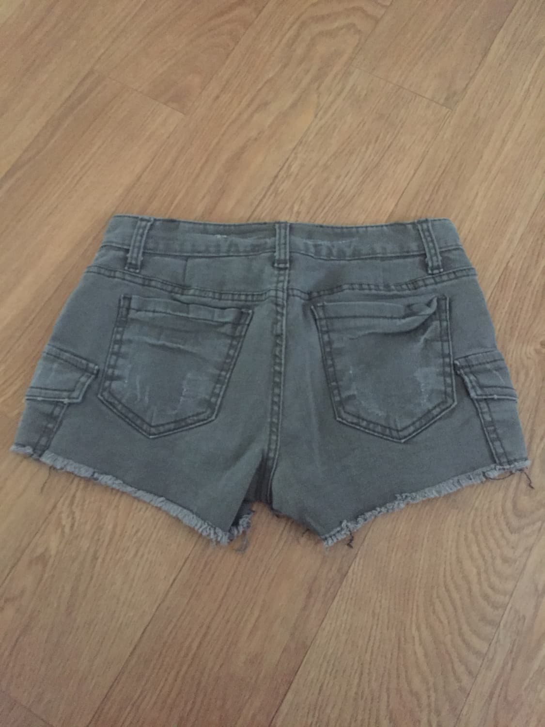 그런지 펑크 와투케 데미지 카고 포켓 숏팬츠 상품이미지3