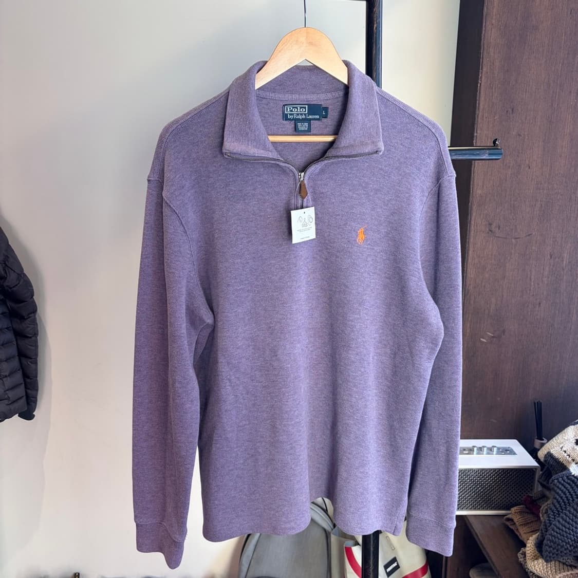 15694 - 폴로 랄프로렌 퍼플 반집업 니트 상품이미지2