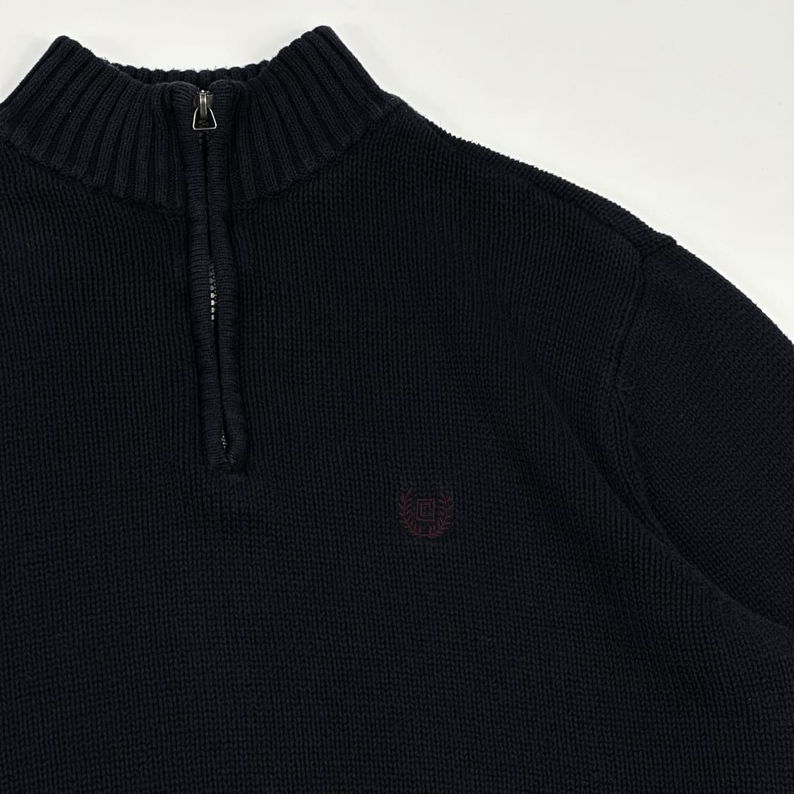 챕스 랄프로렌 클래식 반집업 니트 블랙 M 상품이미지3