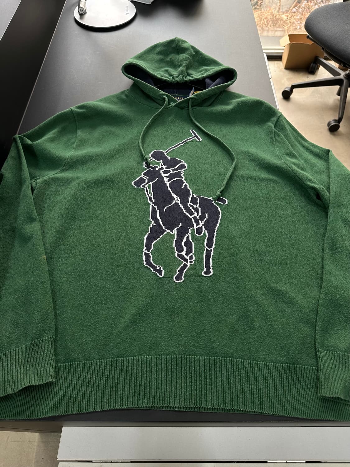 폴로랄프로렌 큐알텍 빅포니 코튼 후드 그린 상품이미지4