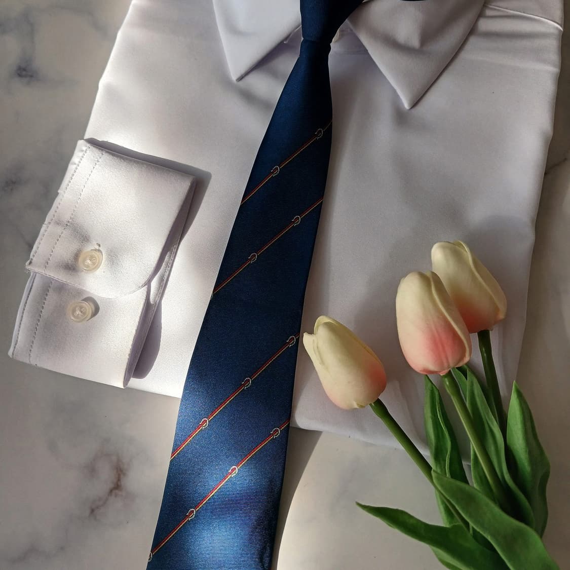 랑방 실크 네이비 스트라이프 넥타이 9cm B등급 A19240
 상품이미지5