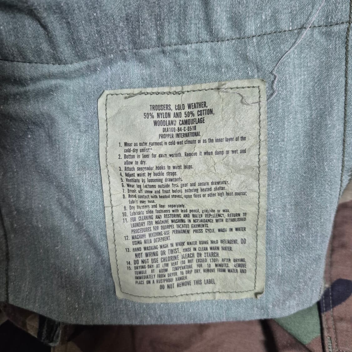 80s m65 우드랜드 카모팬츠 L/R 상품이미지3