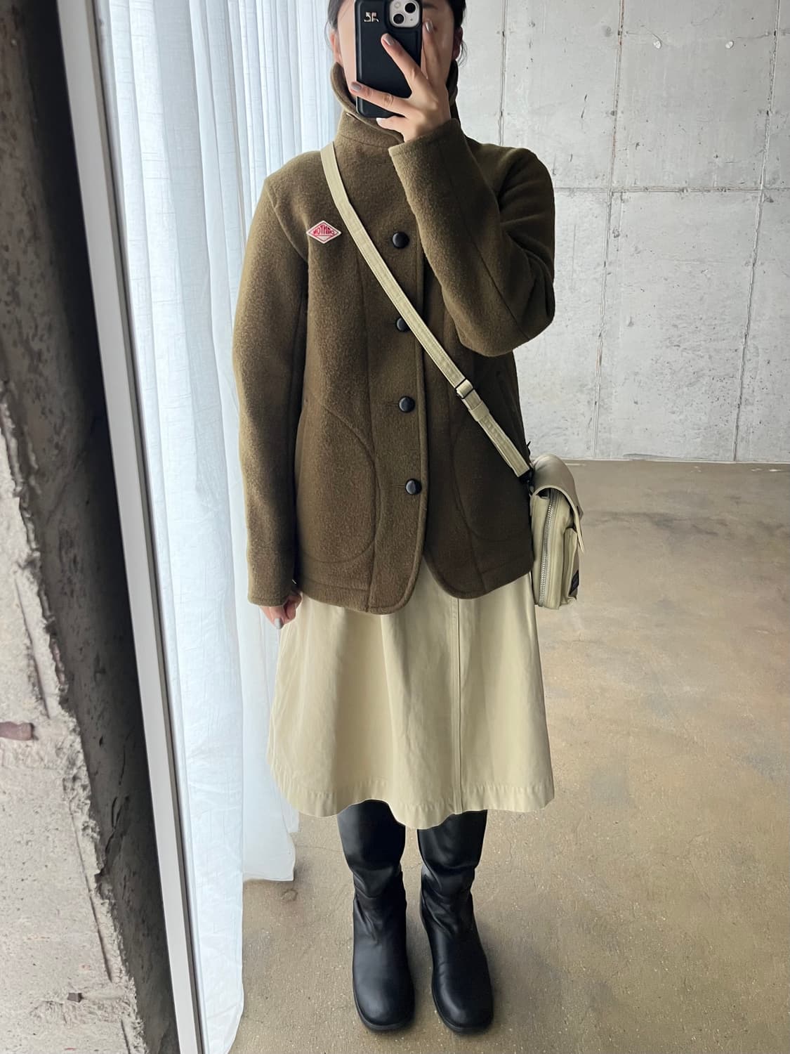 DANTON 단톤 울 숏코트 올리브 그린 38 상품이미지2