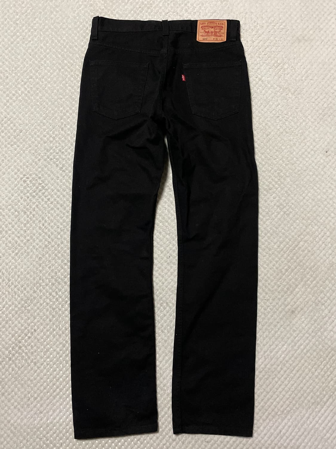 [31X32] 리바이스 00s 505 레귤러 핏 흑청 데님 팬츠 상품이미지2