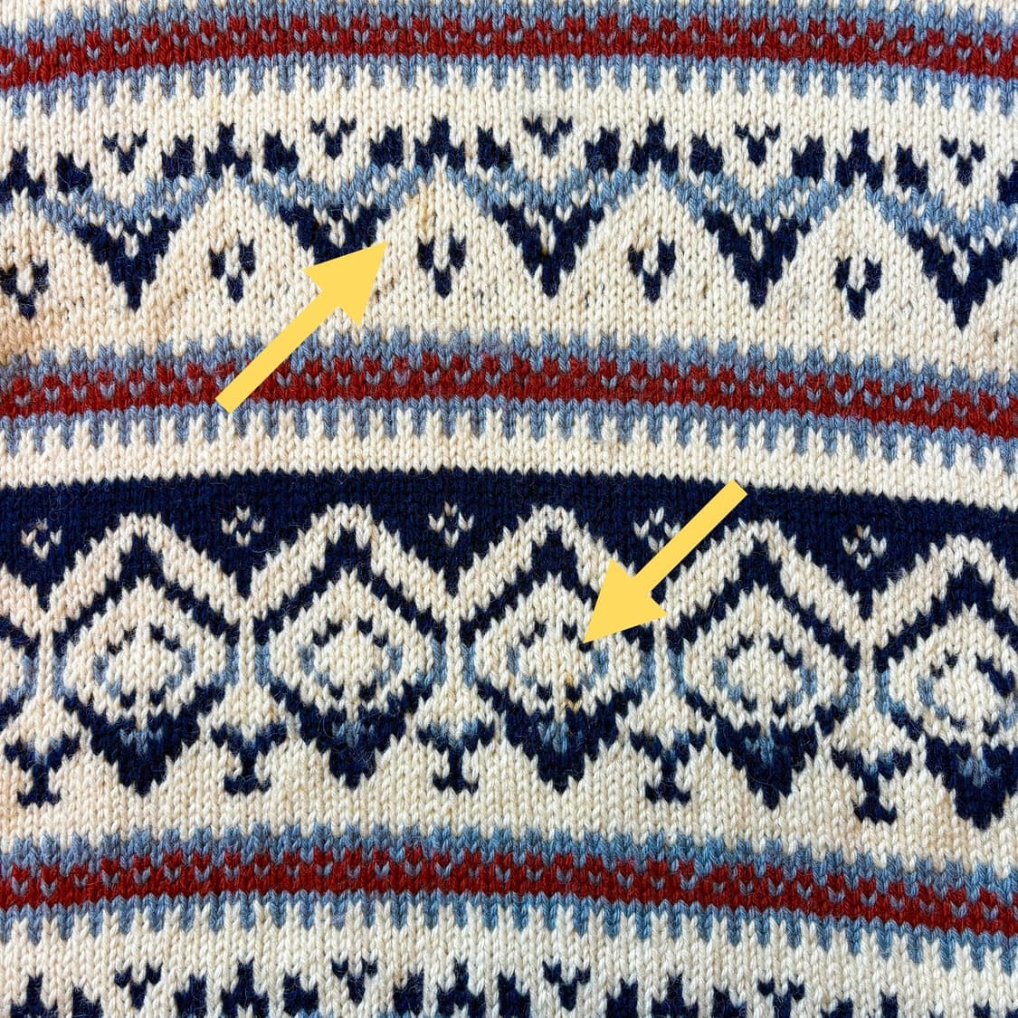 [100-102] 70s NORWAY 핸드 니티드 울  니트 스웨터 상품이미지6