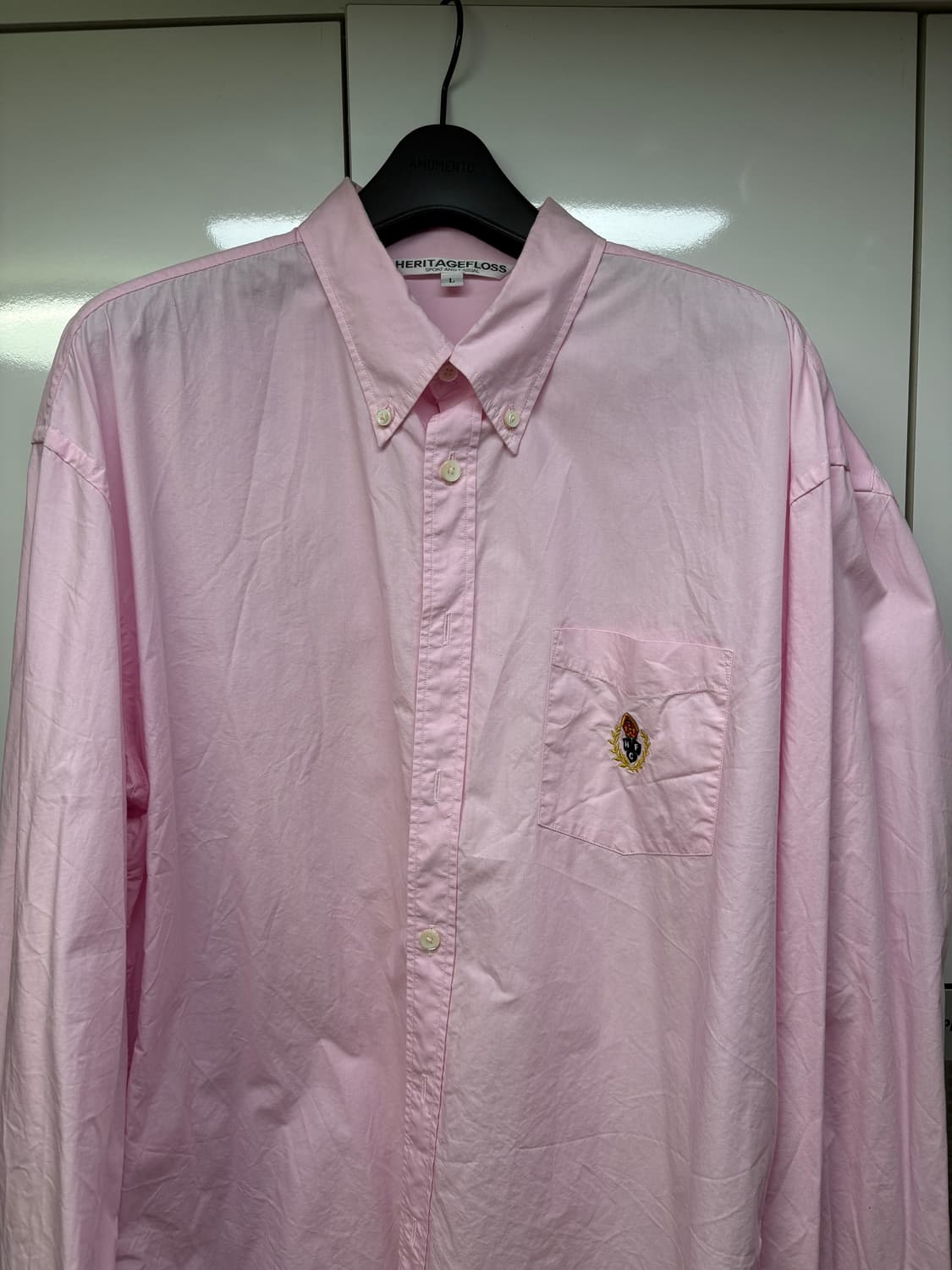 헤리티지플로스 타입라이터 셔츠 핑크 L 상품이미지1
