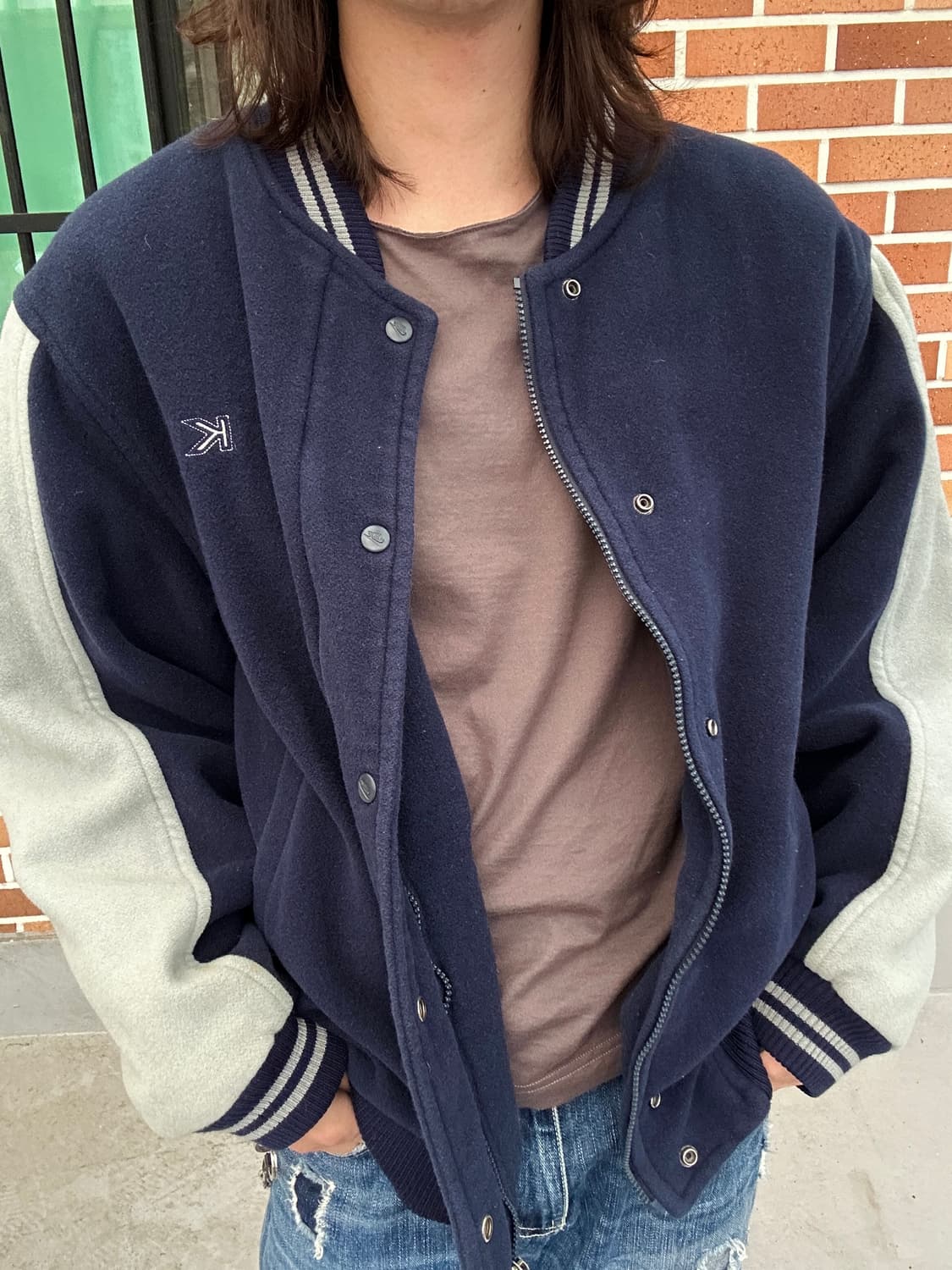 (XXL)90s 나이키 울 바시티 자켓 상품이미지1