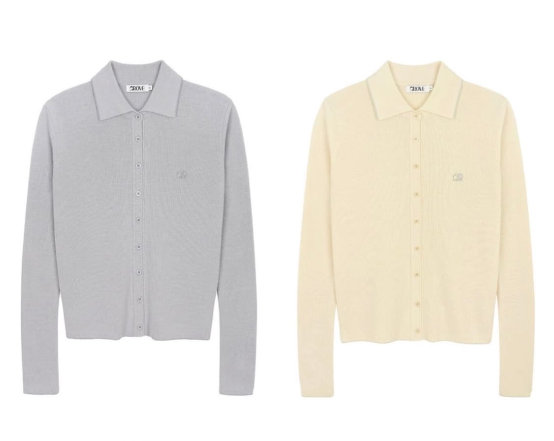 그로브 MILLS 니트 라이트 그레이, 아이보리 [차정원 착용] 상품이미지1