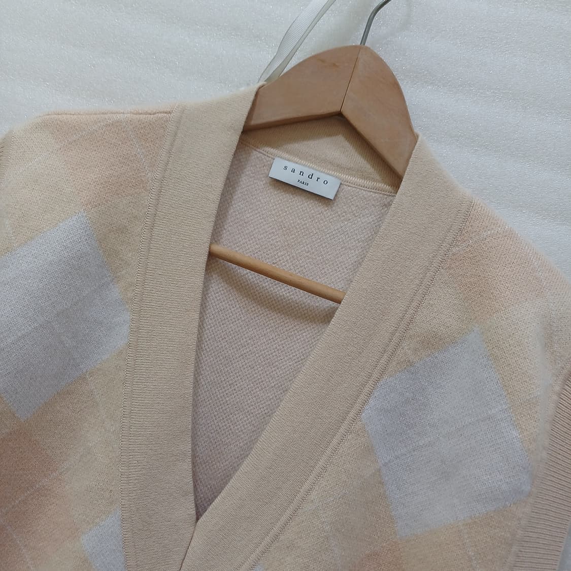  산드로 캐시미어 울 니트 브이넥 조끼 여성 오버핏 1 L 까지 사랑봉봉 상품이미지4