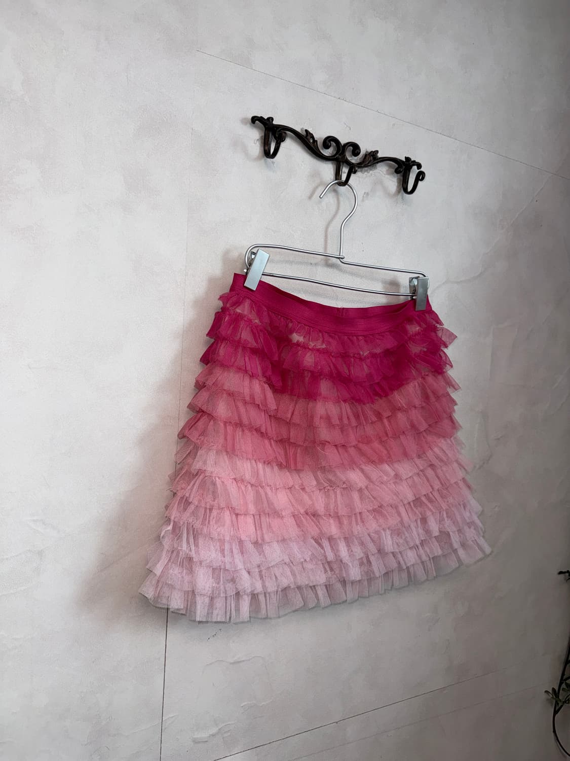 Pink gradient ruffle tutu skirt 상품이미지2