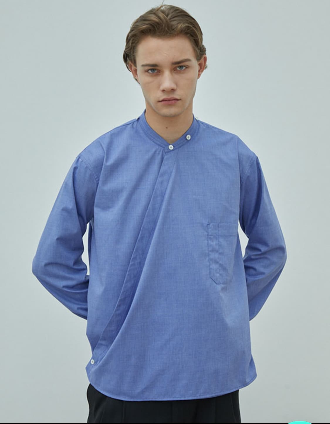 글런든 오블리크 랩 셔츠 블루 급처분 상품이미지4