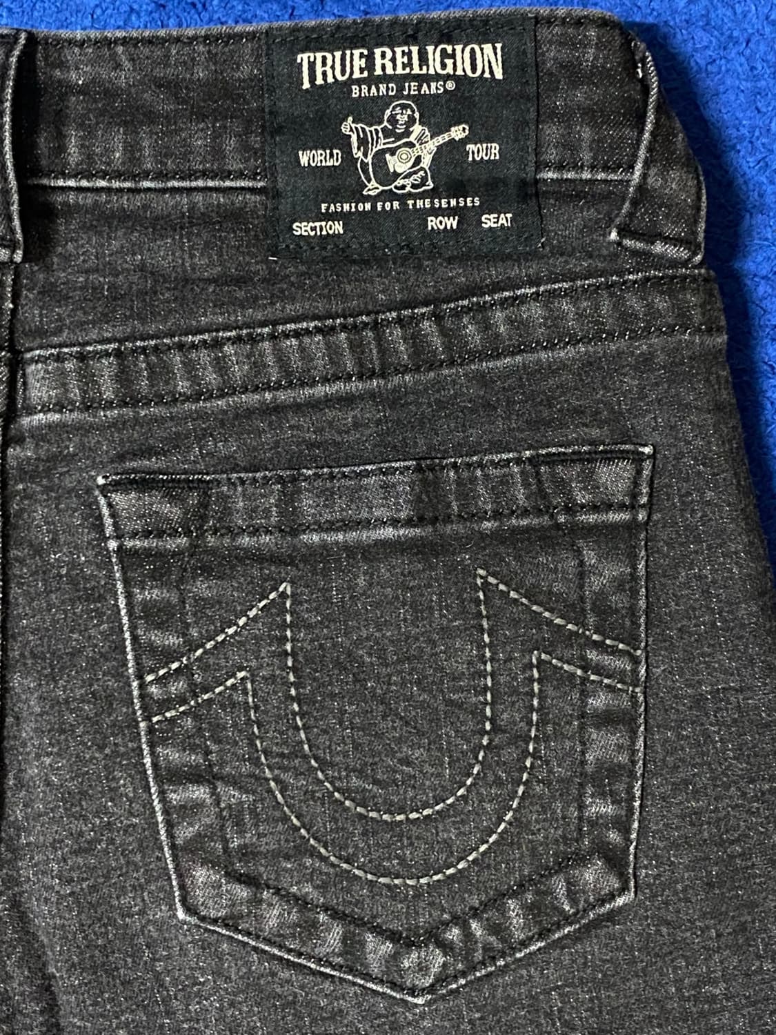 TrueReligion 트루릴리젼 블랙 워싱 데님 바지 28 상품이미지6