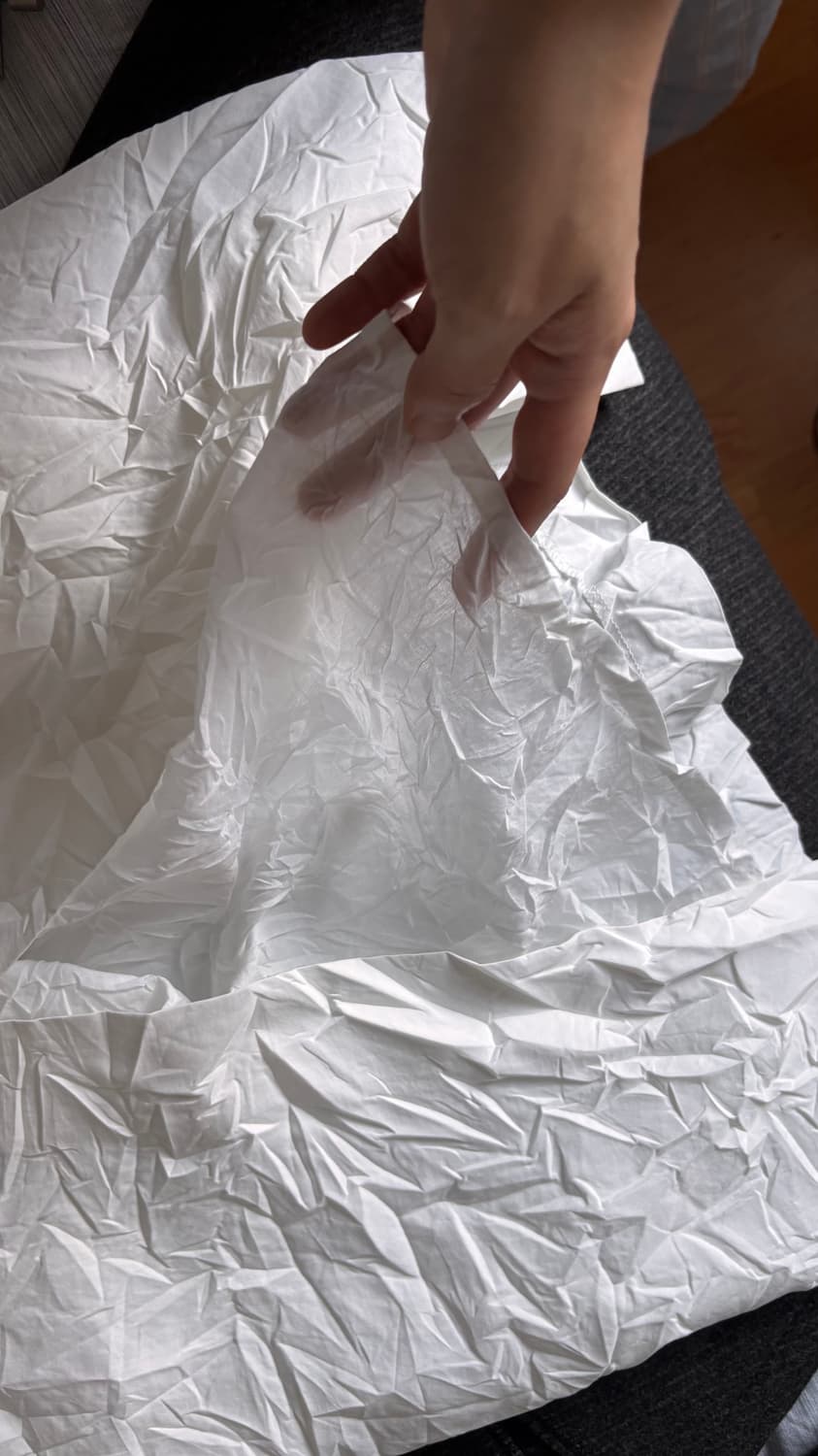 오라리 링클 워시드 FINX 트윌 스커트 화이트 1 상품이미지7