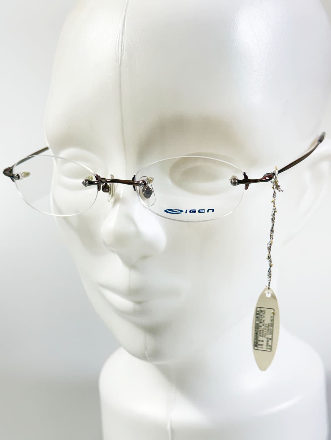 IGEN 무테 오벌 다크브라운 메탈 프레임 빈티지 안경 상품이미지8