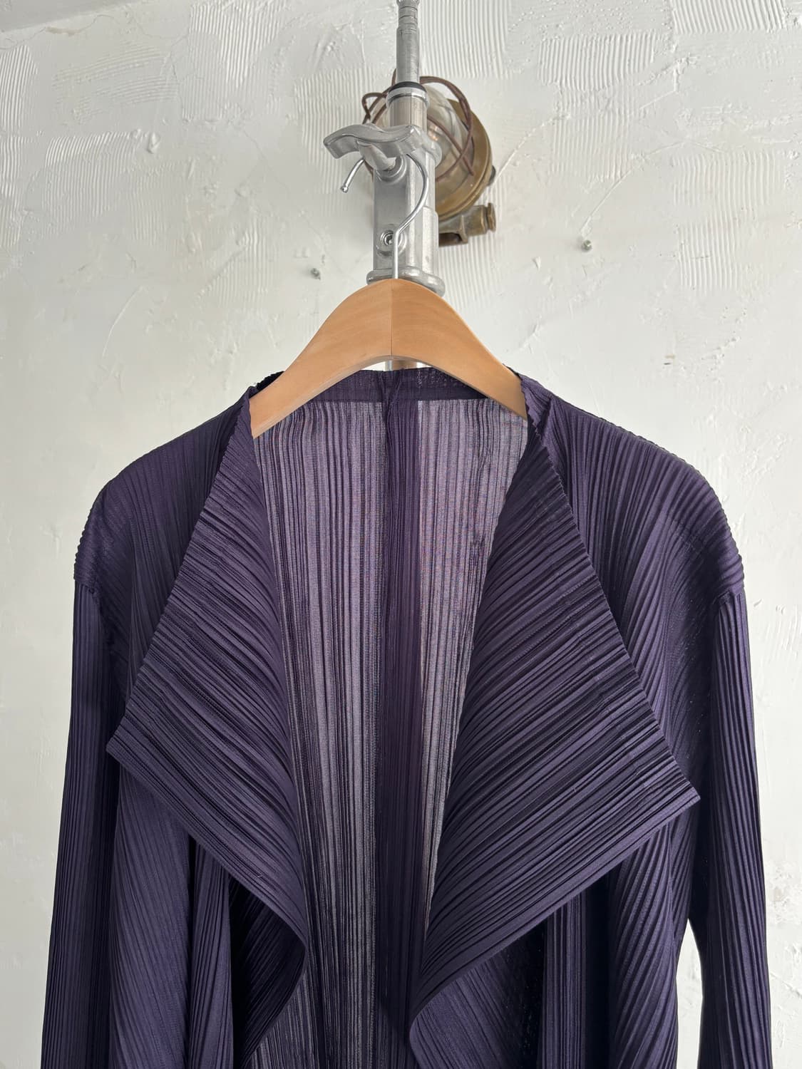 Pleats Please 플리츠플리즈 퍼플 오픈 롱 가디건  상품이미지4