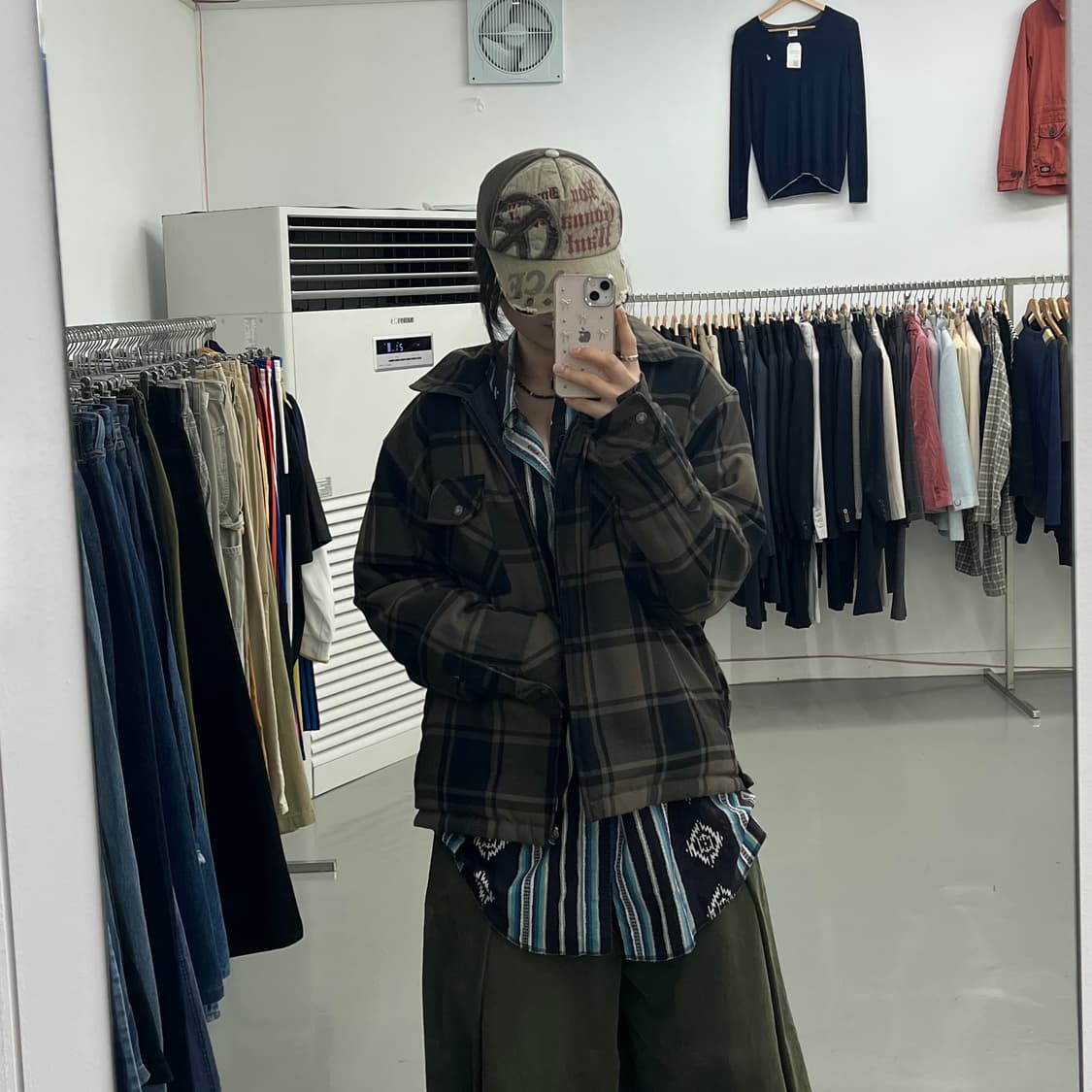 노스페이스  빈티지 킹 체크 셔츠 자켓 상품이미지2