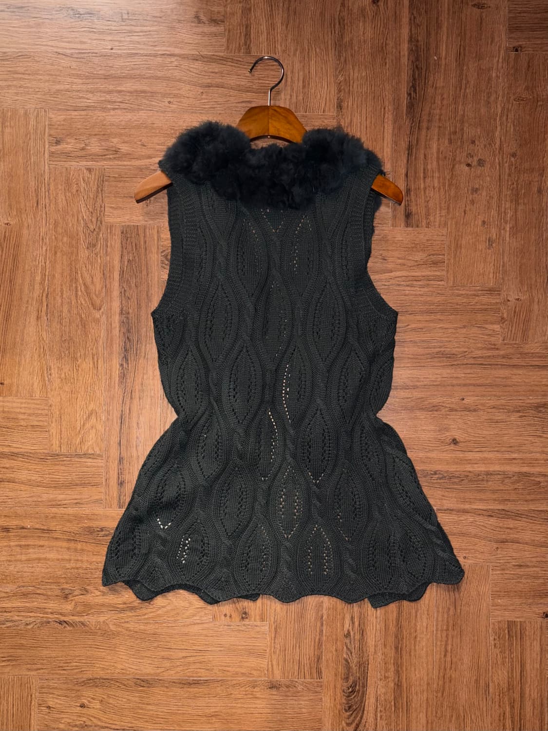 [VTG SET] top + fur vest + skirt 상품이미지8