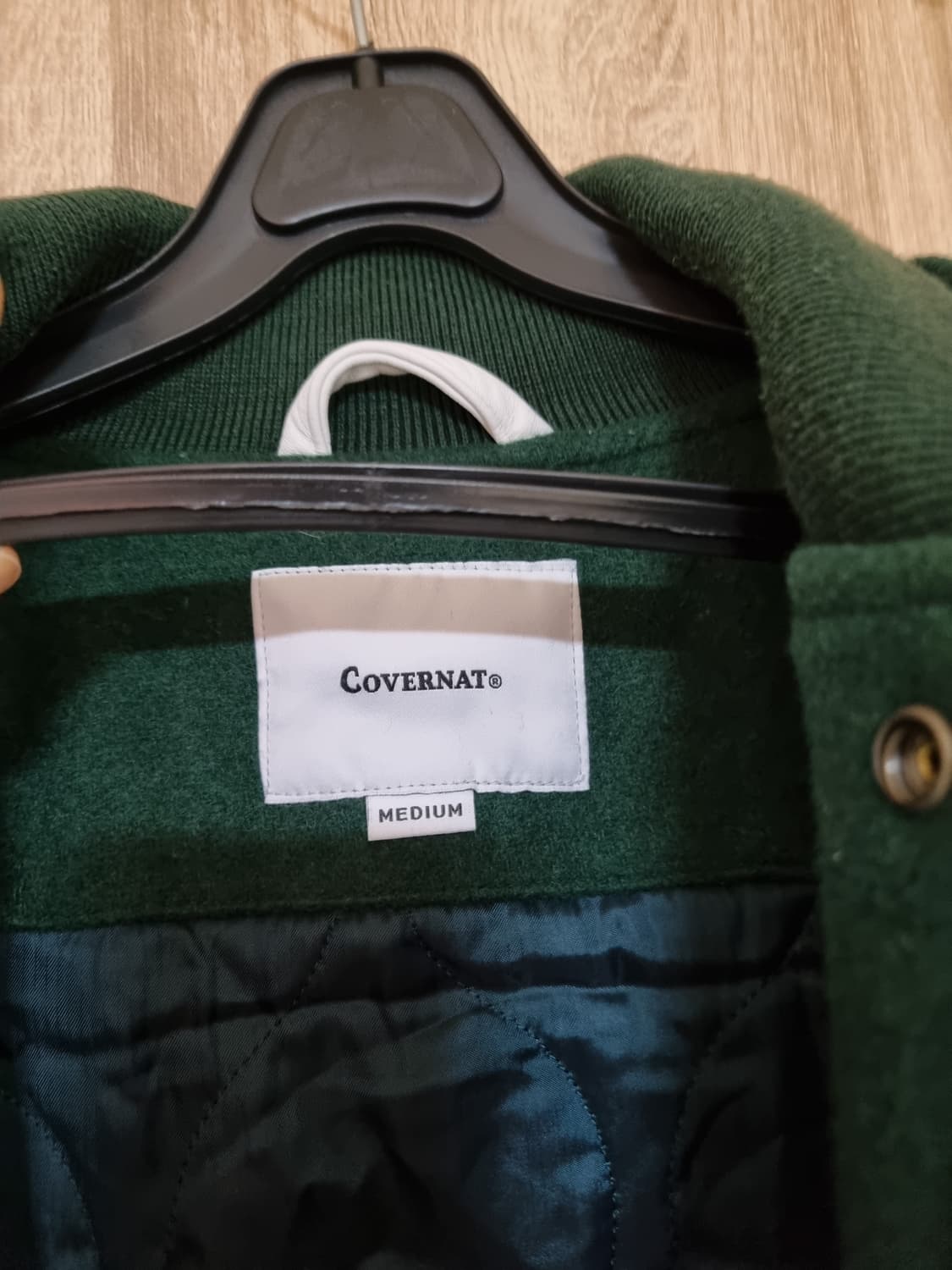 커버낫 가죽콤비 야구점퍼 (누빔안감) 상품이미지3