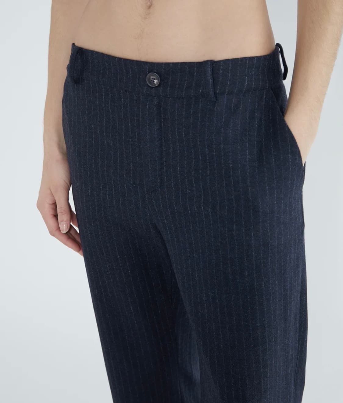 [36,38,40]팔로마울 Hina 스트라이프 울 팬츠 상품이미지1