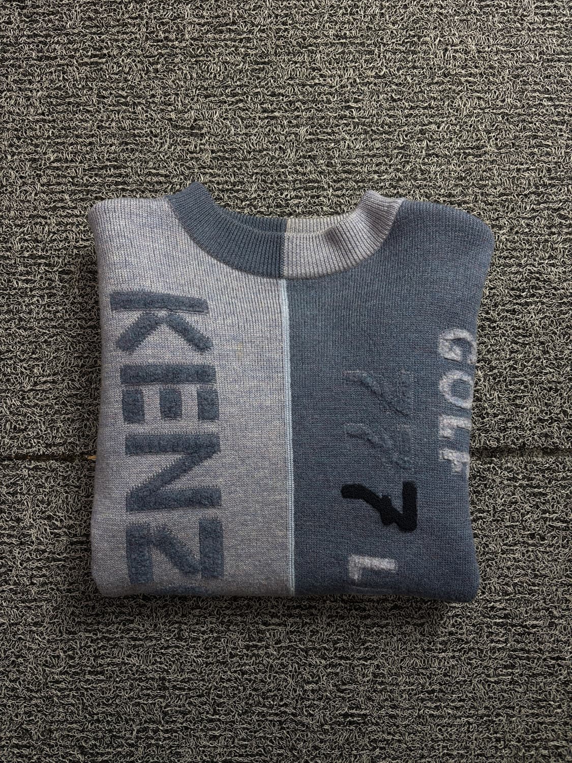 90s 겐조 아카이브 스펠아웃 디테일 배색 니트 2038 상품이미지1