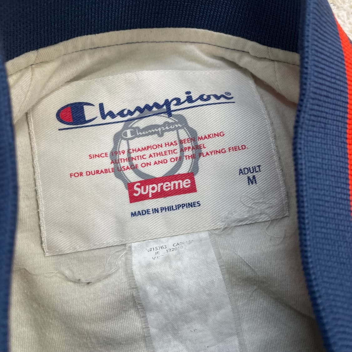 슈프림 x 챔피온 스몰 로고 나일론 바시티 자켓 상품이미지4