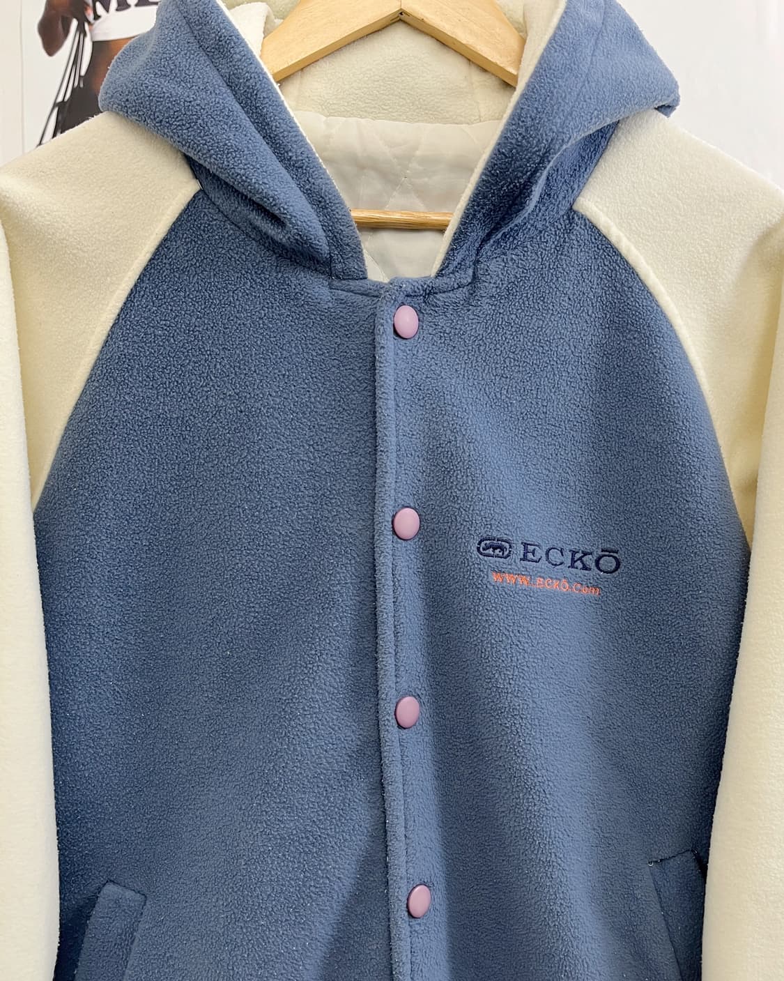 에코 00s 배색 후리스 퀼팅 점퍼 상품이미지6