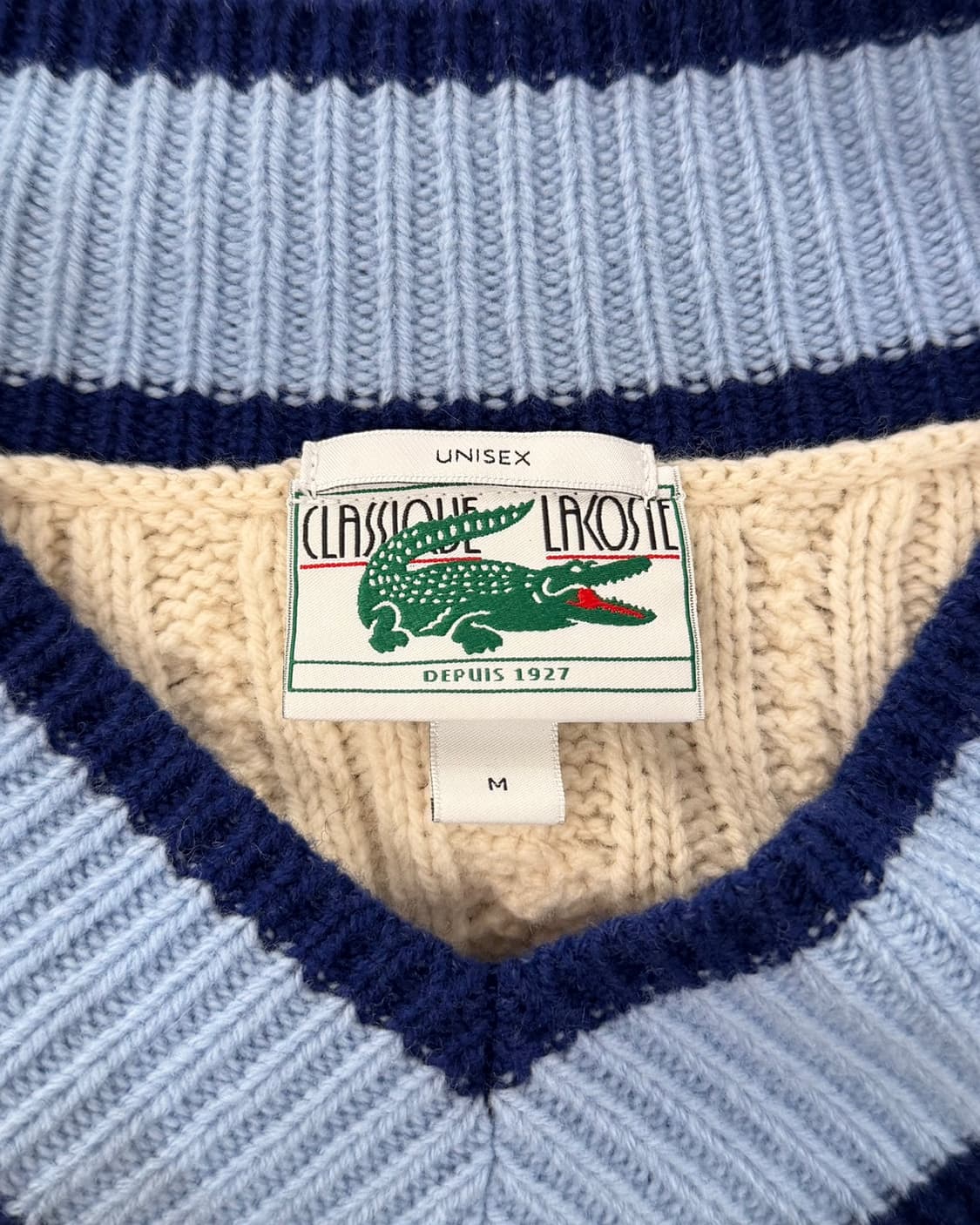 라코스테 아이보리 클래식 케이블 니트 상품이미지7