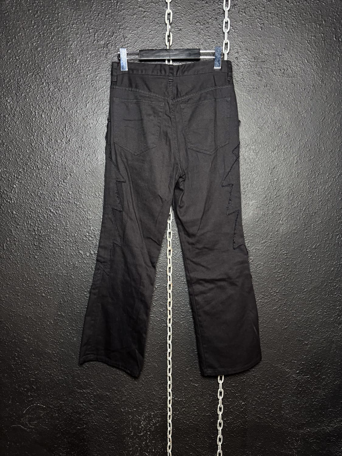 Black Stitch Pattern Denim Pants 상품이미지5