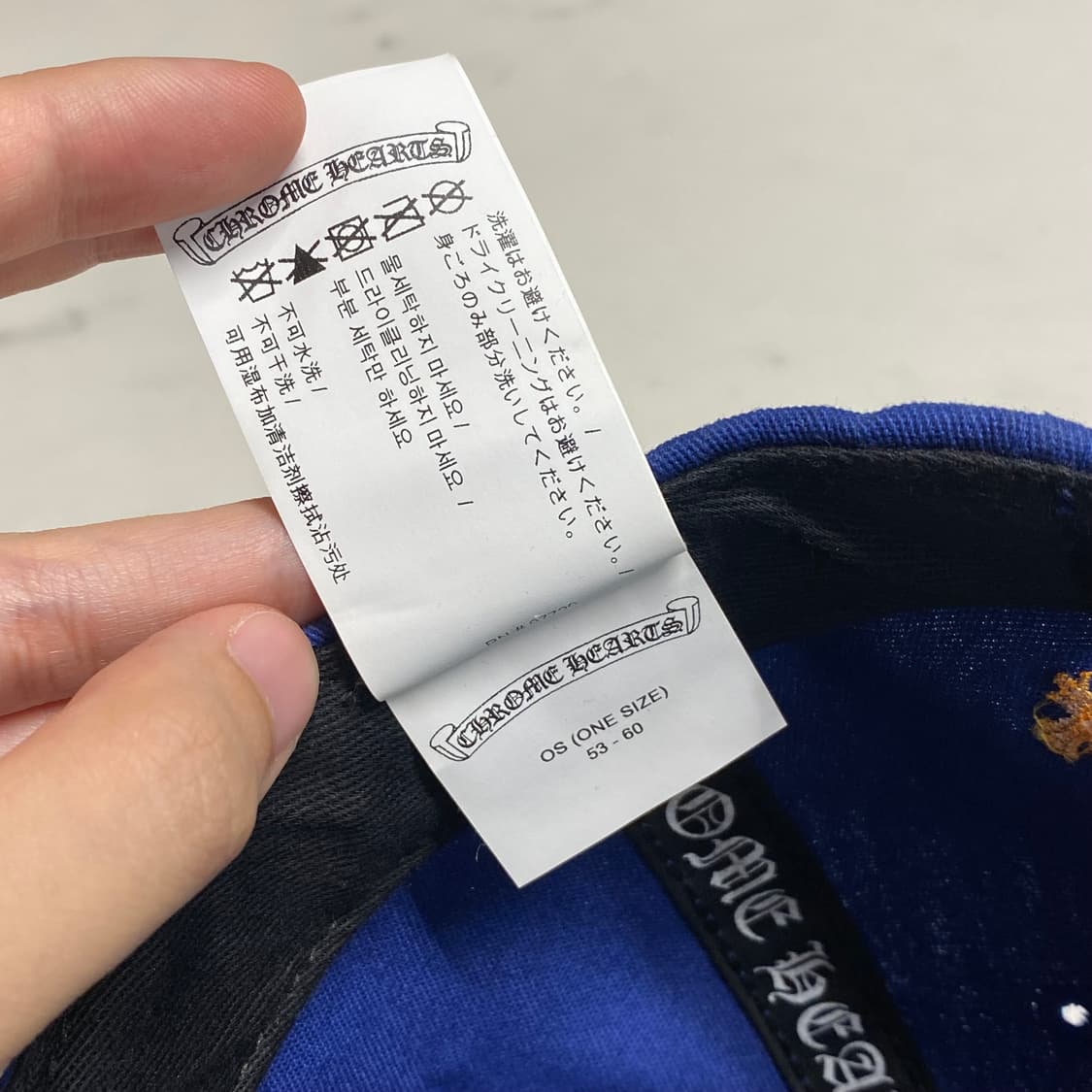 레어) 크롬하츠 Ch 로고 자수 베이스볼 캡 모자 블루 오렌지 os 상품이미지8