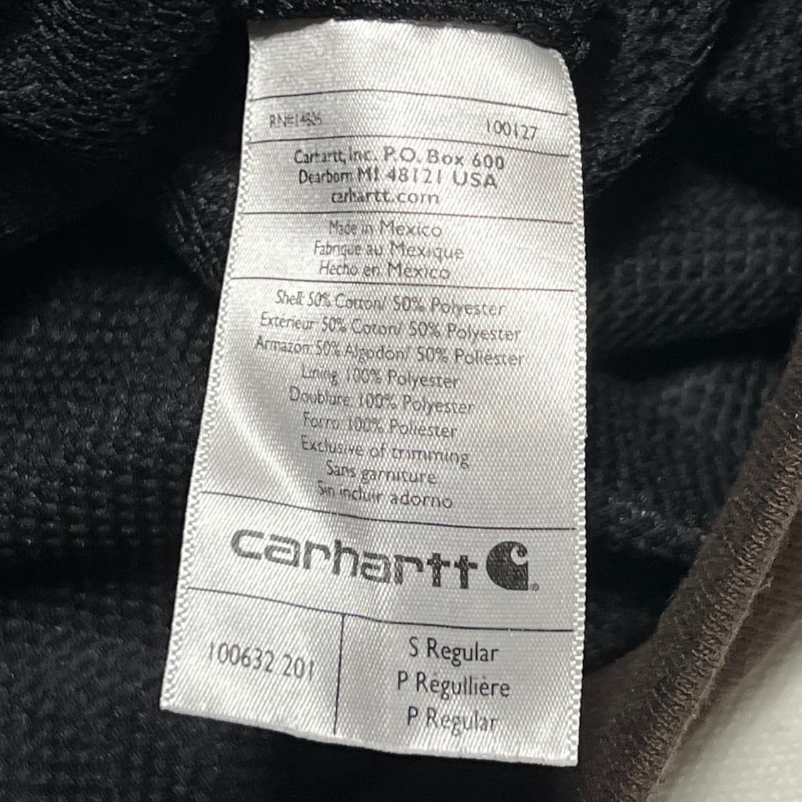 Carhartt 써멀 오버사이즈 브라운 후드집업 상품이미지4