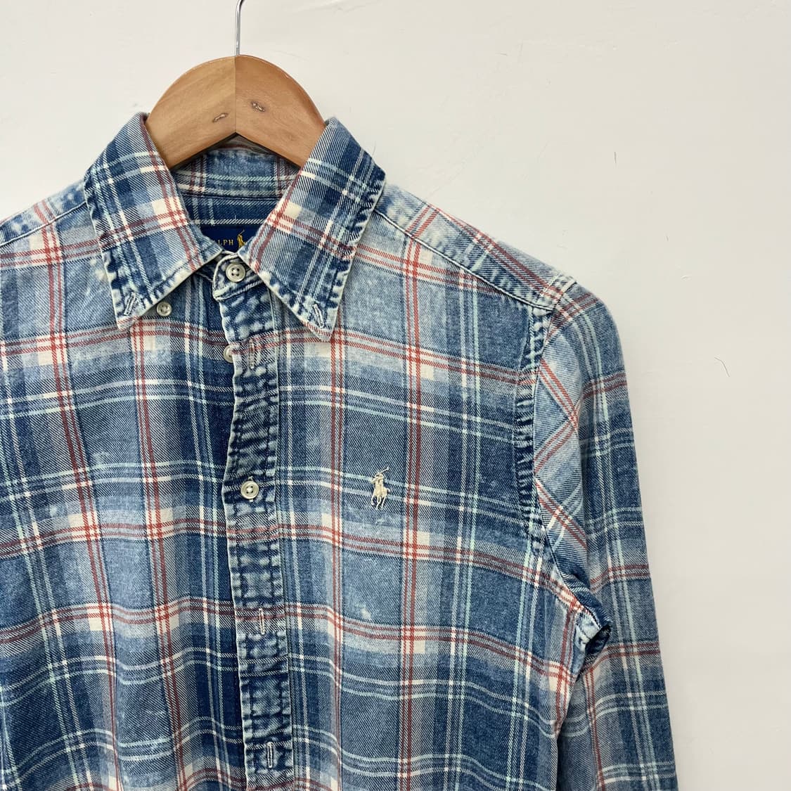 폴로 빈티지 체크셔츠 남XS 상품이미지3