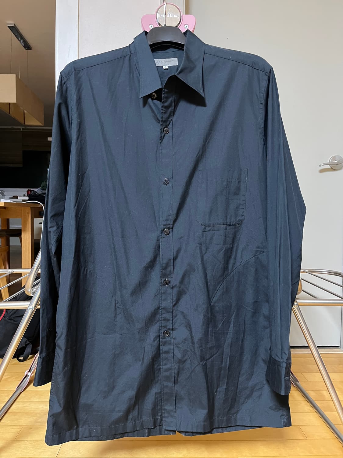 Yoji yamamoto 블랙 롱셔츠 상품이미지1