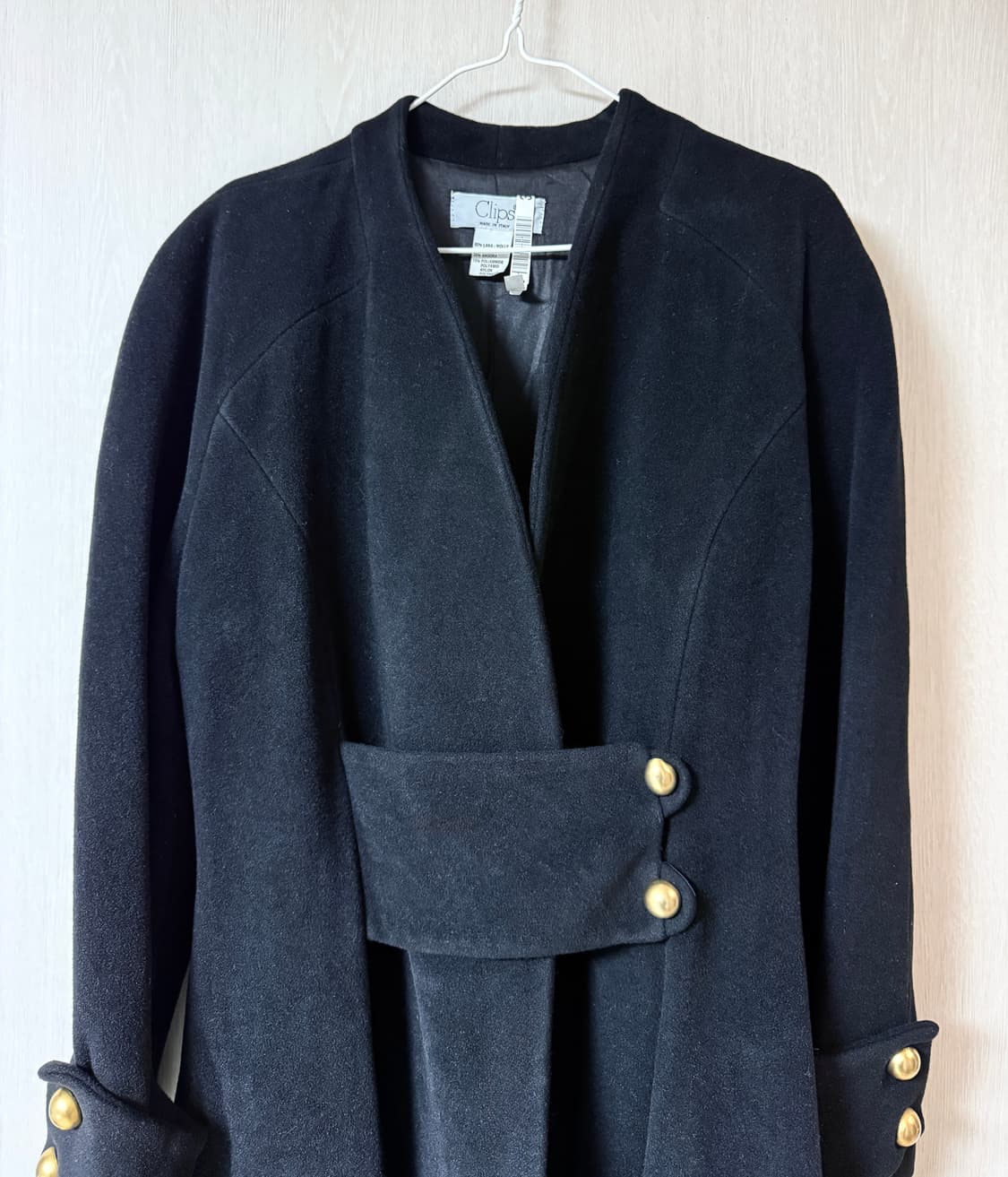 노카라 차콜블랙 빈티지 롱코트 상품이미지1