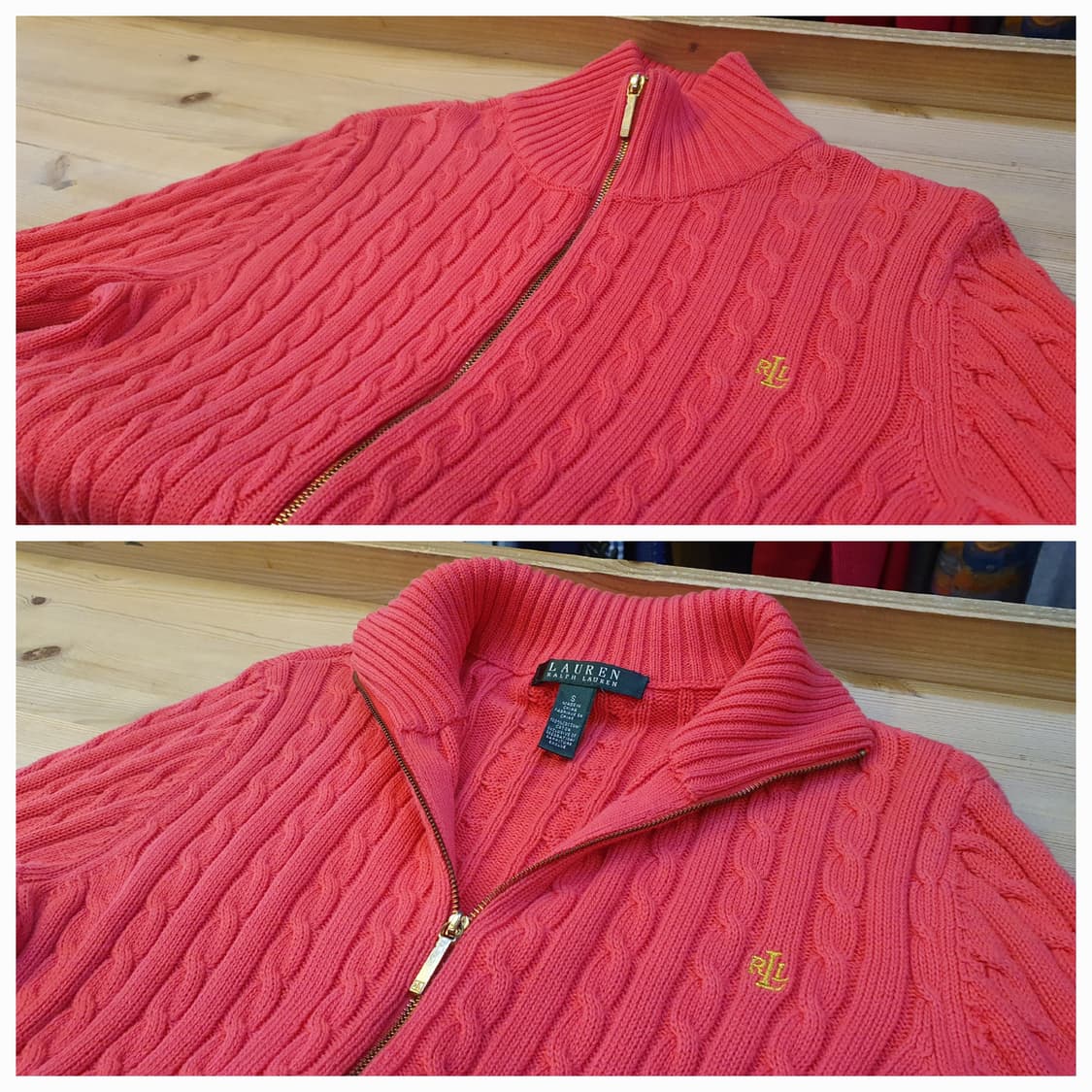 55.랄프로렌 케이블 집업니트 상품이미지3