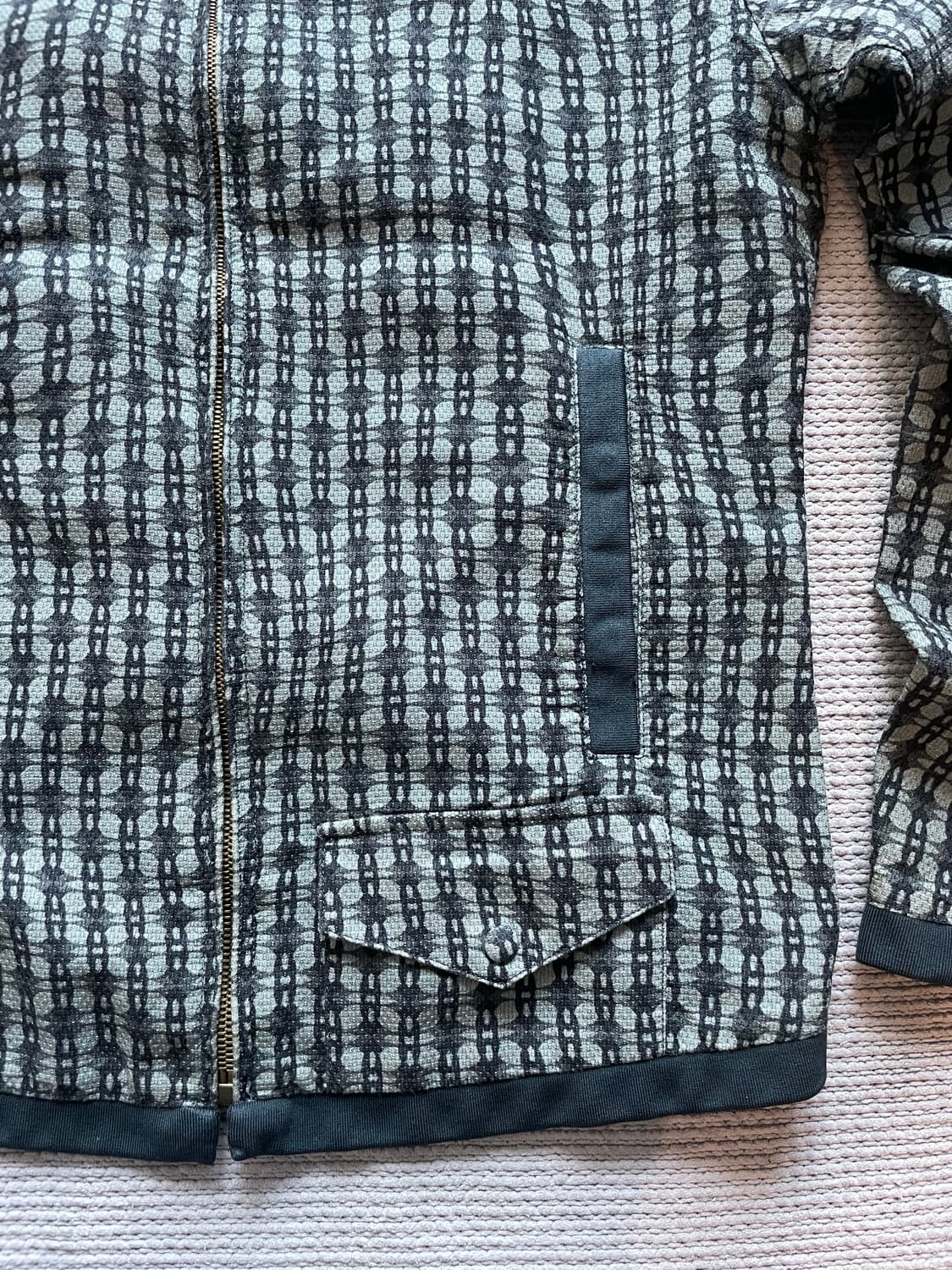 돌체앤가바나 체크 패턴 트위드 봄버 자켓 상품이미지2