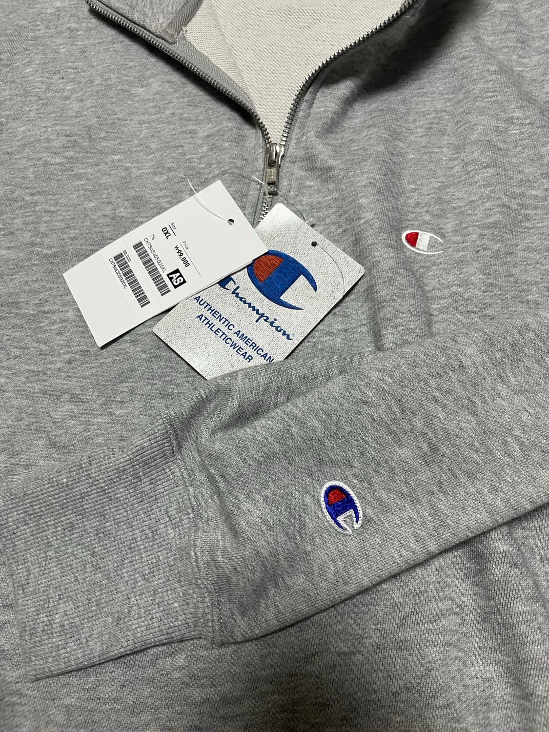 챔피온 C로고 프렌치테리 하프 집업 XL 새상품 상품이미지2