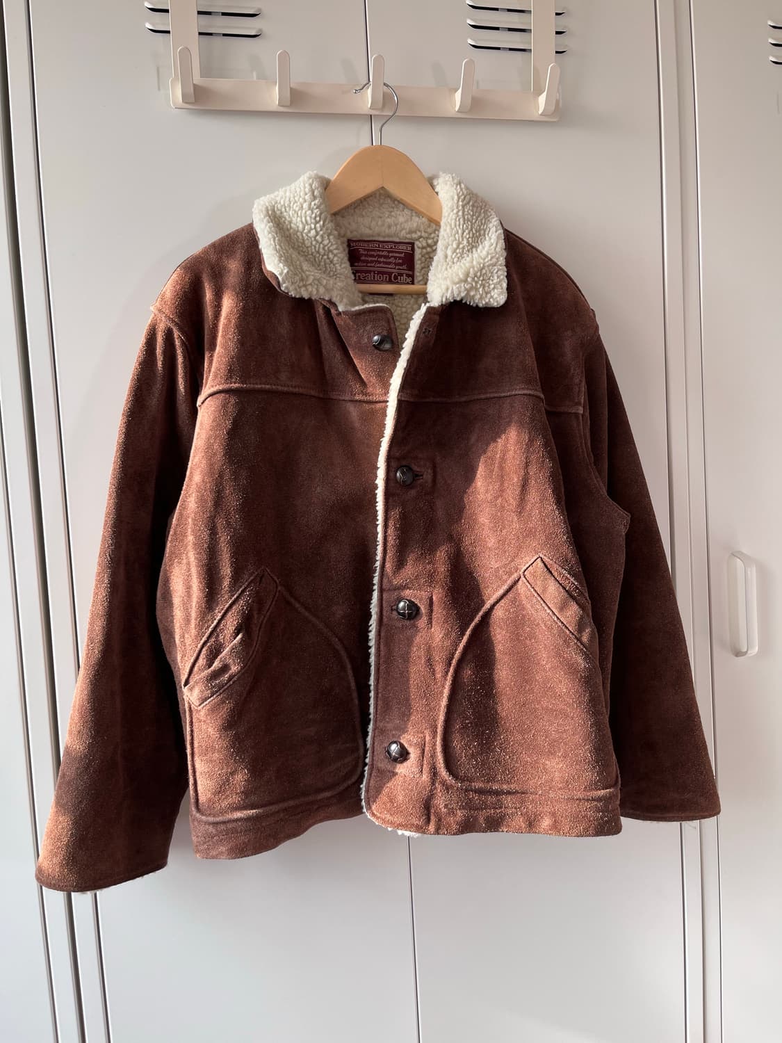 빈티지 리얼 소가죽 스웨이드 무스탕 상품이미지3