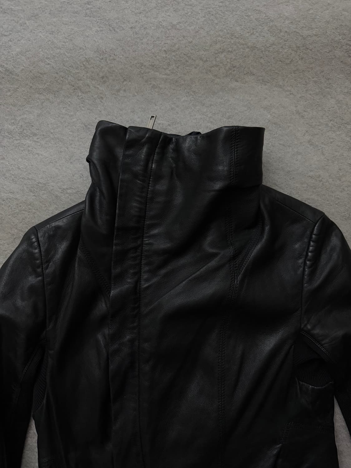 10FW 릭오웬스 하이넥 램스킨 레더자켓 상품이미지4