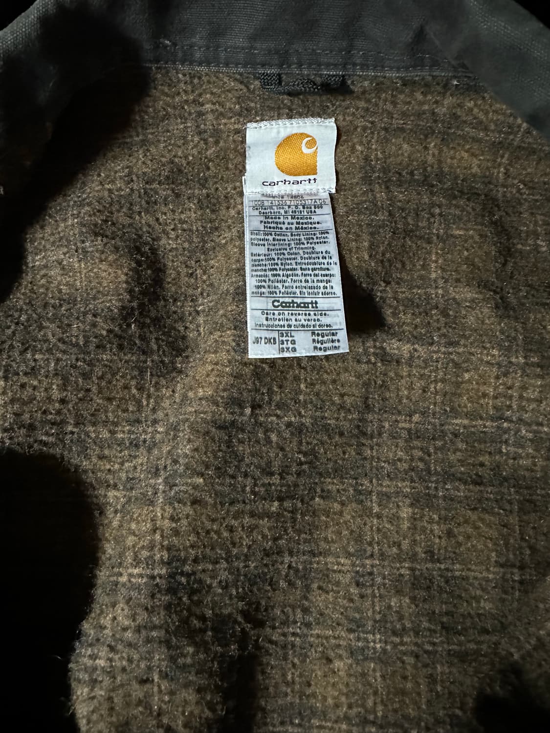 칼하트 디트로이트 자켓 다크브라운(jk97 dkb) 3xl 상품이미지3