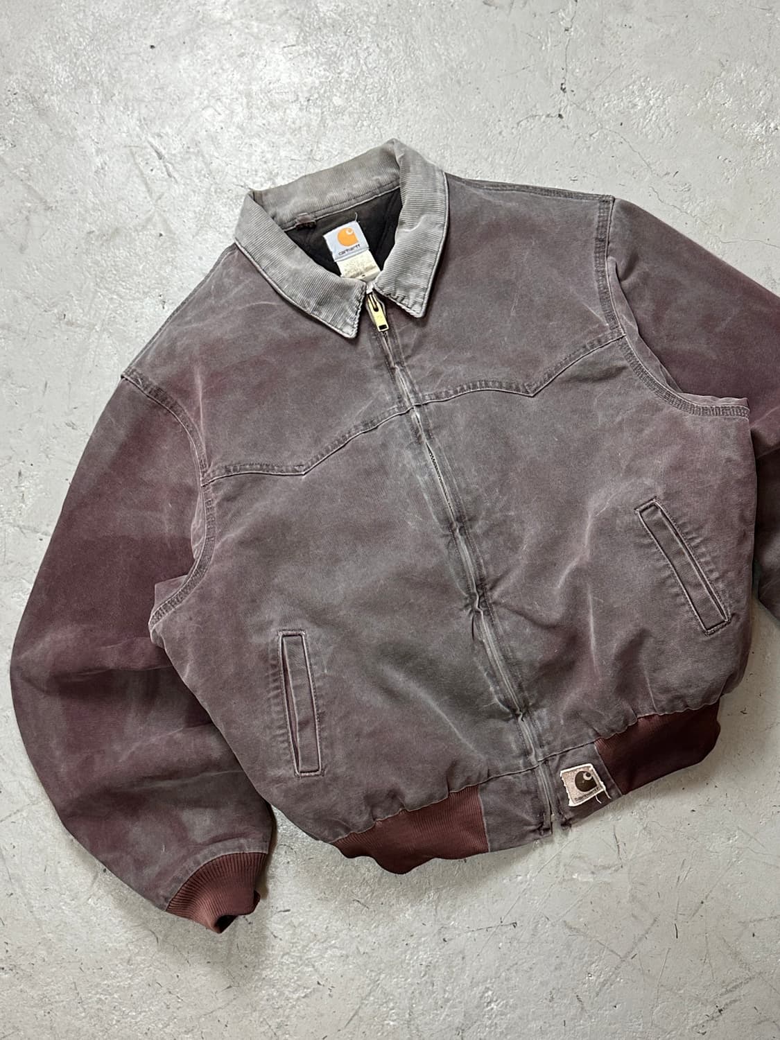 90’s USA Made 칼하트 J14 BRG 칼하트 버건디 디트로이트 상품이미지5
