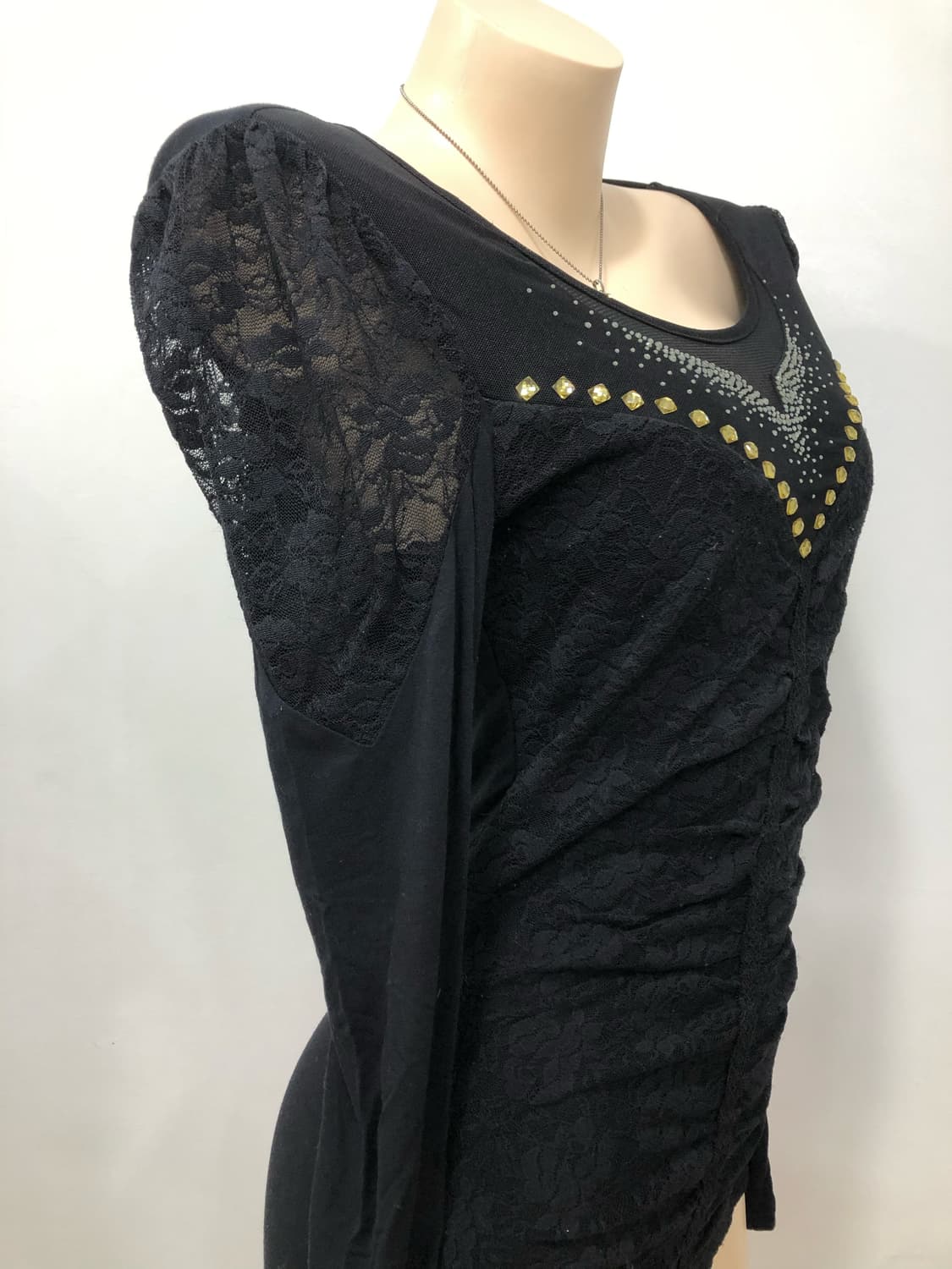 EGOIST cubic shirring lace long sleeve 상품이미지6