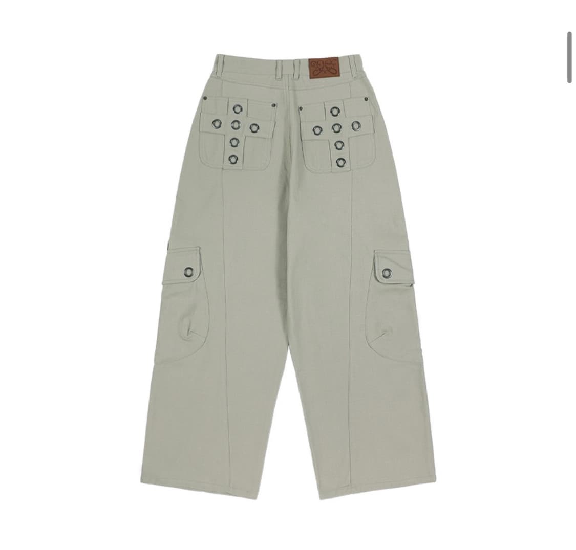 팬시클럽 크로스 포켓 카고 팬츠 카키 2 상품이미지6